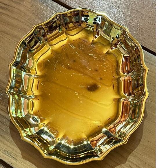 Vintage Virginia Heritage Brass Trinket Dish. Oval. Gold tone. Candy. Jewelry - Picture 1 of 6